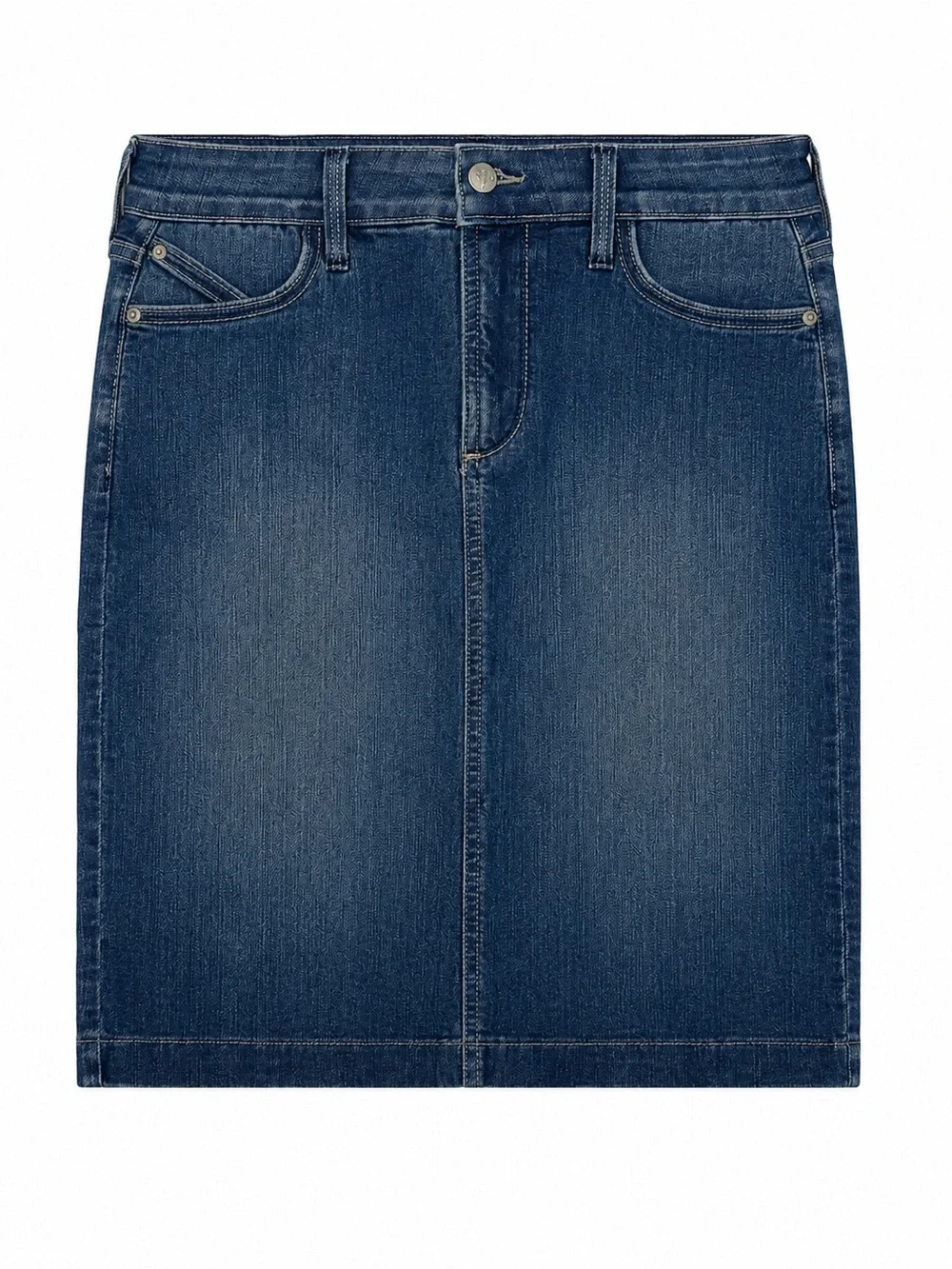 NYDJ Not Your Daughters Jeans Women's Five-Pocket Denim Distressed Skirt Size 4P - Picture 1 of 6